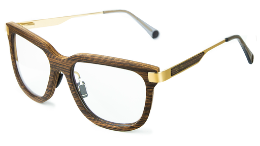 SPECTA WOOD/IRON EYEGLASSES.